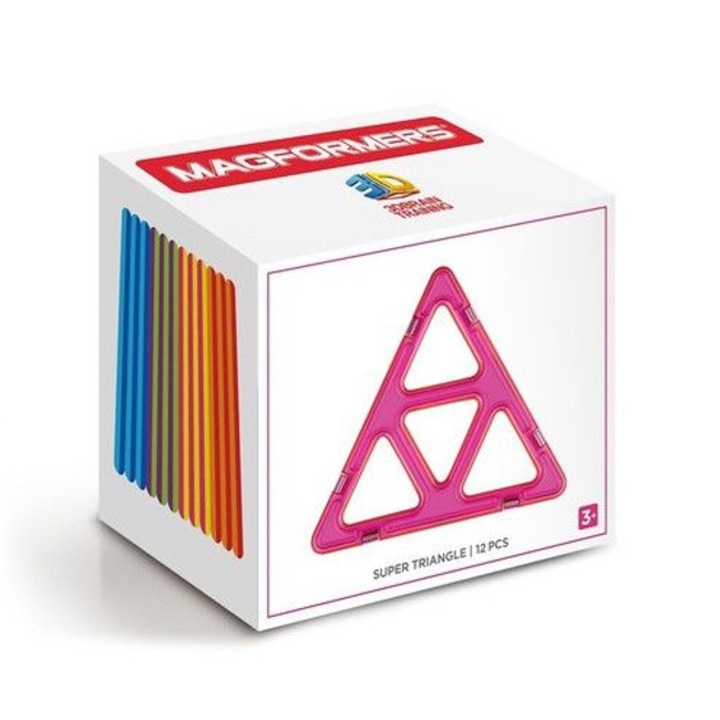 Конструктор Magformers - Super Triangle, Магнитен, 12 части - eMAG.bg