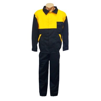 Salopeta de lucru Byell cu pantaloni pieptar, Negru/Galben, marime 52 (XL) Salopeta de lucru Byell cu pantaloni pieptar, Negru/Galben, marime 52 (XL)