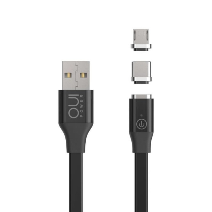 Cablu de date telefon, OUI POWER, 2in1, USB-C si Micro USB