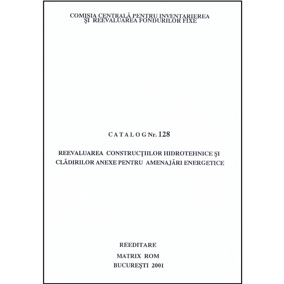 Catalog 128 Constructii hidrotehnice si cladiri anexe pentru