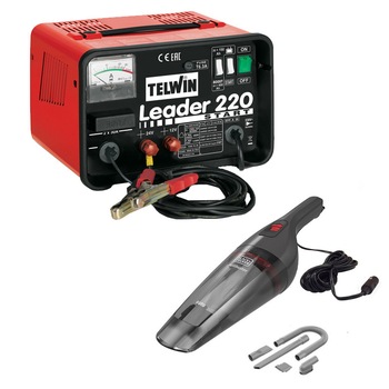 Set Redresor / Robot pornire auto 12-24V Telwin Leader 220 START + Aspirator auto Black & Decker, NVB12AVA-XJ Set Redresor / Robot pornire auto 12-24V Telwin Leader 220 START + Aspirator auto Black & Decker, NVB12AVA-XJ