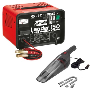 Set Incarcator baterii / Robot pornire Telwin Leader 150Start, 12V, Incarcare 20A, Pornire 140A + Aspirator auto Black & Decker, NVB12AVA-XJ Set Incarcator baterii / Robot pornire Telwin Leader 150Start, 12V, Incarcare 20A, Pornire 140A + Aspirator auto Black & Decker, NVB12AVA-XJ