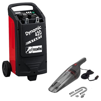 Set Incarcator baterii / Robot pornire Telwin Dynamic 420 Start, 12/24 V + Aspirator auto Black & Decker, NVB12AVA-XJ Set Incarcator baterii / Robot pornire Telwin Dynamic 420 Start, 12/24 V + Aspirator auto Black & Decker, NVB12AVA-XJ