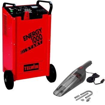 Set Incarcator baterii / Robot pornire Telwin ENERGY 1000START, 12/24V, 400V + Aspirator Auto Black & Decker, NVB12AVA-XJ Set Incarcator baterii / Robot pornire Telwin ENERGY 1000START, 12/24V, 400V + Aspirator Auto Black & Decker, NVB12AVA-XJ