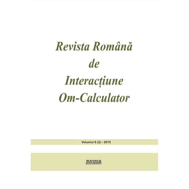 Revista romana de interactiune om-calculator 2/2015, Rochi