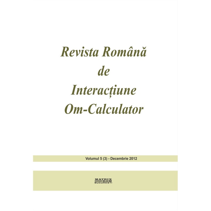Revista romana de interactiune om-calculator 3/2012, Rochi