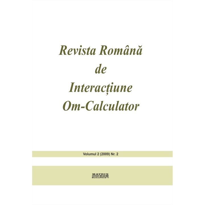 Revista romana de interactiune om-calculator 2/2009, Rochi