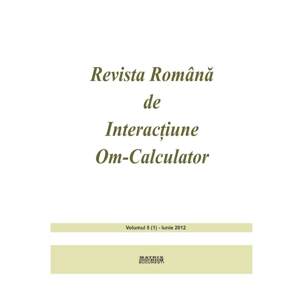 Revista romana de interactiune om-calculator 1/2012 (Abonament anual 2 aparitii), Rochi