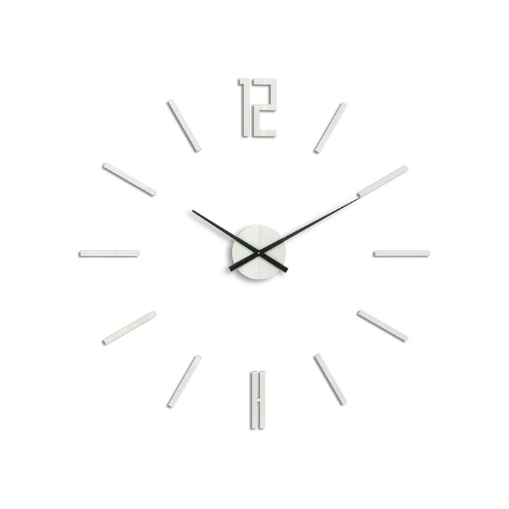 Ceas de perete Carlo, ModernClock, 75/75 cm, Alb