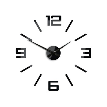 Ceas de perete ModernClock, Silver XL, Negru Ceas de perete ModernClock, Silver XL, Negru