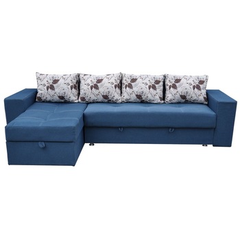 Coltar Blue Art Cora 230 x 95 x 80 cm, Albastru Coltar Blue Art Cora 230 x 95 x 80 cm, Albastru