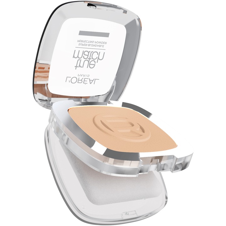Pudra compacta L'Oreal Paris True Match 2N Subton Neutru, rezistenta indelungata si aspect mat, 9 g