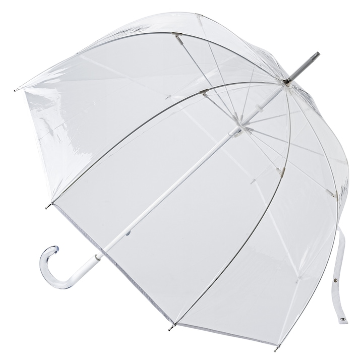 Átlátszó kupolás esernyő, viharernyő
