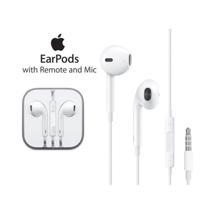 Аудио слушалки за Apple iPhone, MD827ZM/A EarPods, Бял