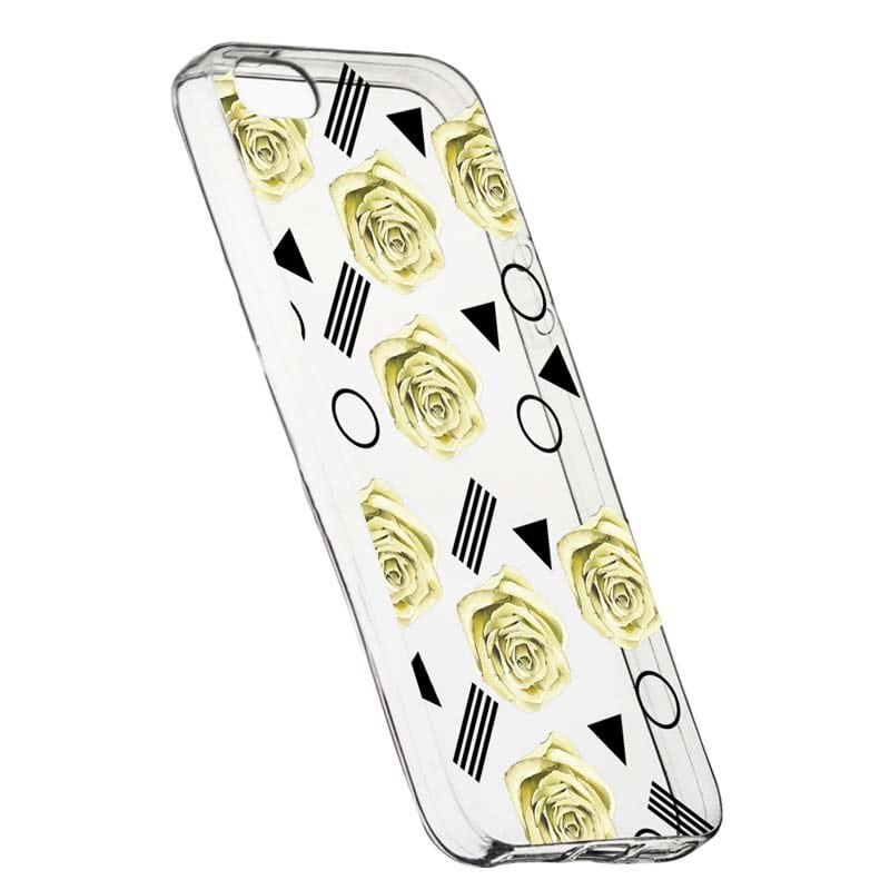 Husa Silicon, Transparent, Slim, Yellow Rose, 137, Apple iPhone 5 / 5S / SE