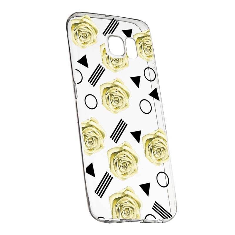 Husa Silicon, Transparent, Slim, Yellow Rose, 137, HTC U Ultra