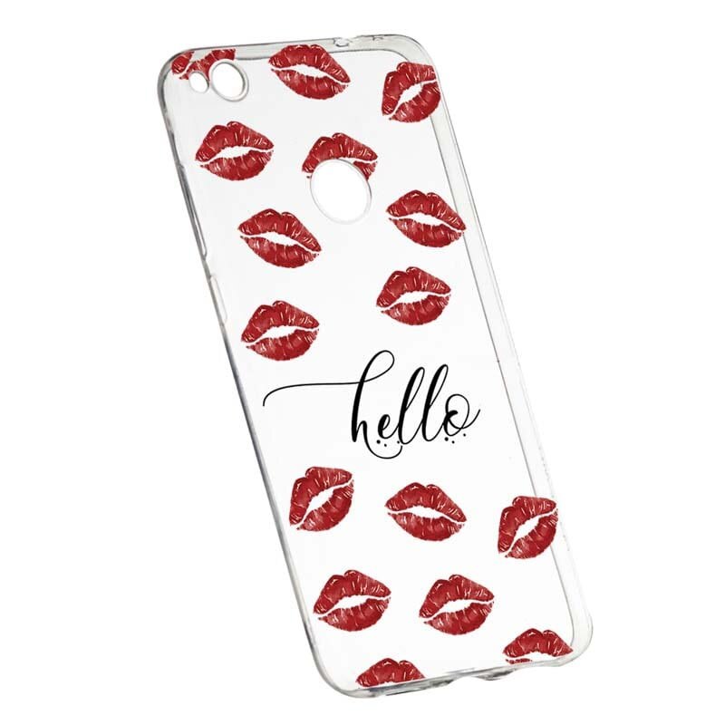 Husa Silicon, Transparent, Slim, Kisses, 140, Huawei P9 Lite 2017