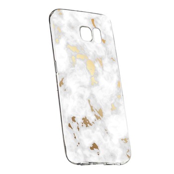Husa Silicon, Transparent, Slim, Marble, 136, Samsung Galaxy S7 Edge Husa Silicon, Transparent, Slim, Marble, 136, Samsung Galaxy S7 Edge