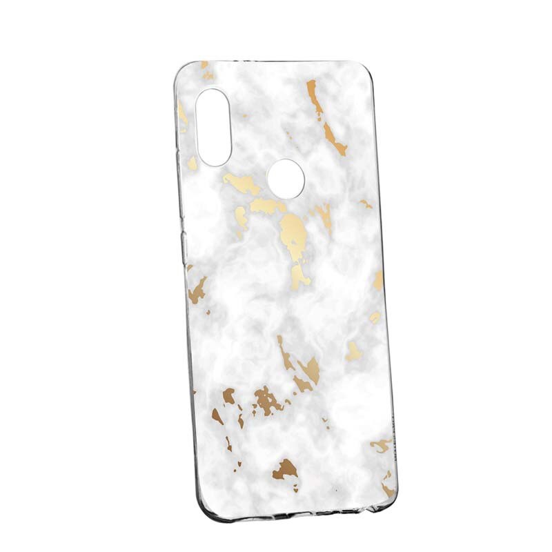 Husa Silicon, Transparent, Slim, Marble, 136, Xiaomi Redmi Note 5 Pro