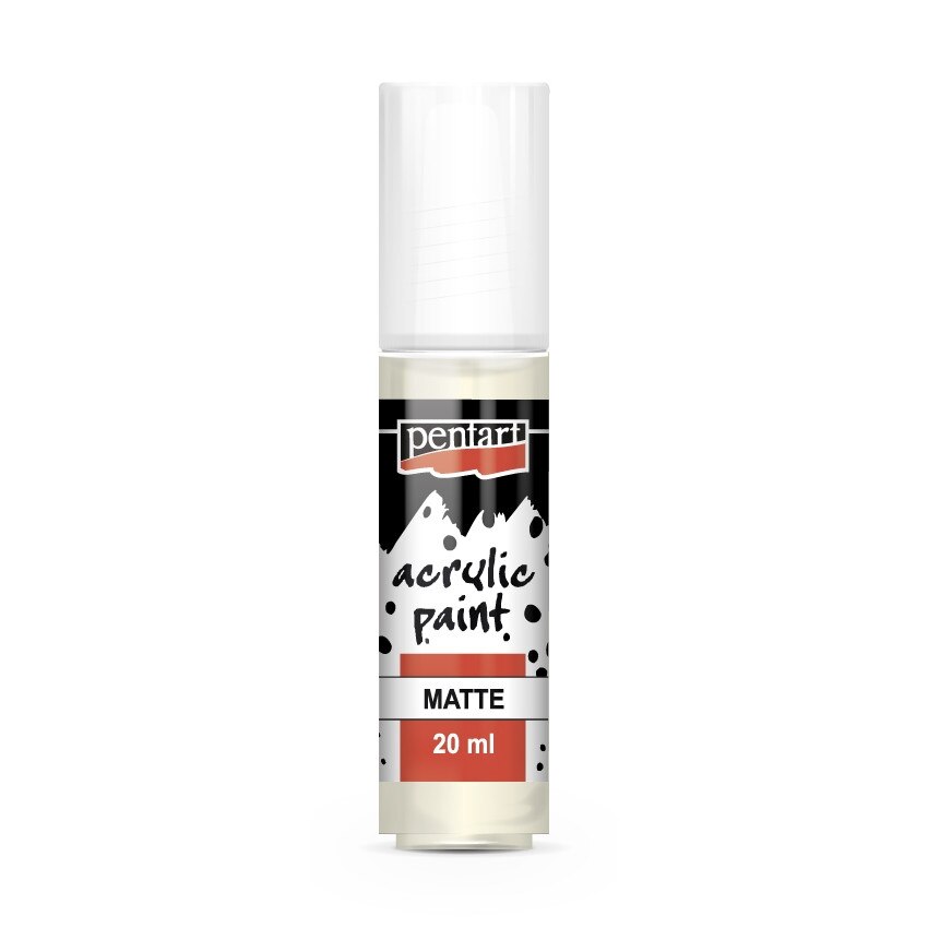 Vopsea acrilica mata pe baza de apa Pentart - ivoriu, 20 ml