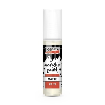 Vopsea acrilica mata pe baza de apa Pentart - ivoriu, 20 ml Vopsea acrilica mata pe baza de apa Pentart - ivoriu, 20 ml