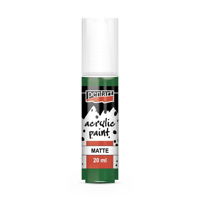 Vopsea acrilica mata pe baza de apa Pentart - verde, 20 ml