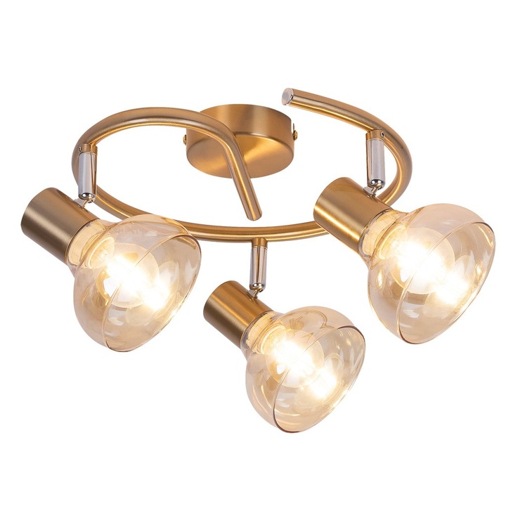 Плафон Holly, 3x60w, антично злато, RB5549