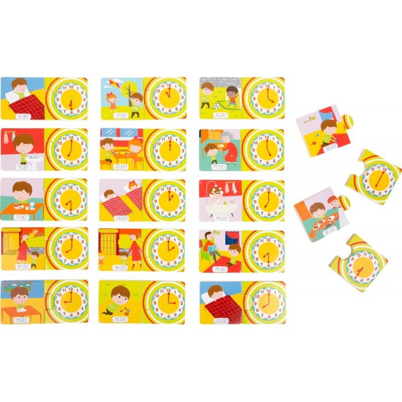 Puzzle din lemn descopera timpul