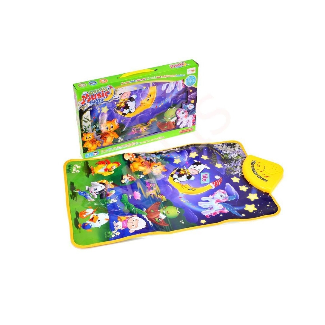 Covoras Educational Interactiv IDL La Joaca , Pentru bebelusi , 7 tipuri de sunete de animale , Melodii , Luminite