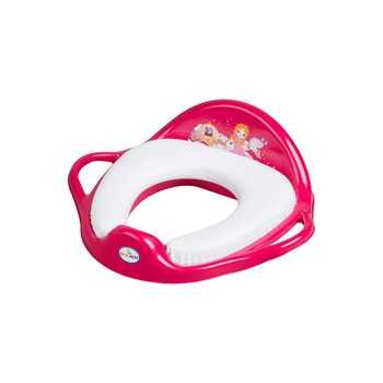 Reductor cu pernita pentru toaleta Tega Baby Princess 020-123, Fucsia Reductor cu pernita pentru toaleta Tega Baby Princess 020-123, Fucsia