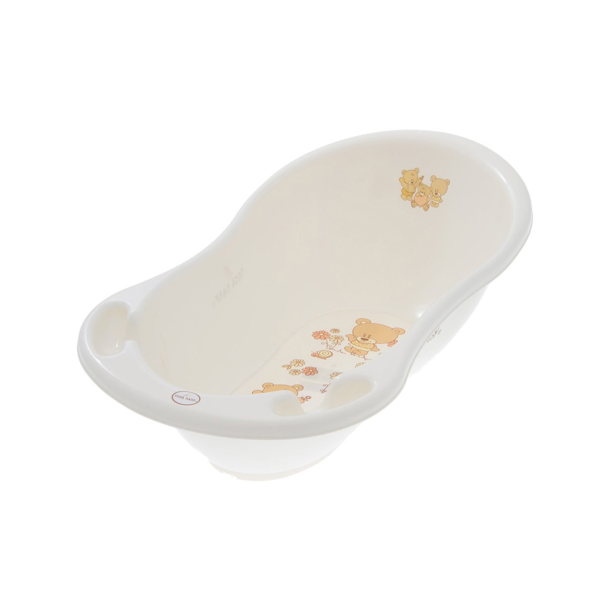 Cadita cu termometru 86 cm Tega Baby Bear 004-118, Alb