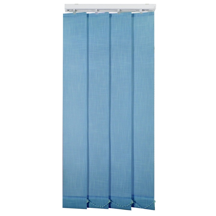 Jaluzele verticale 127mm, L80 x H160 cm, material Ortex 14, Bleu