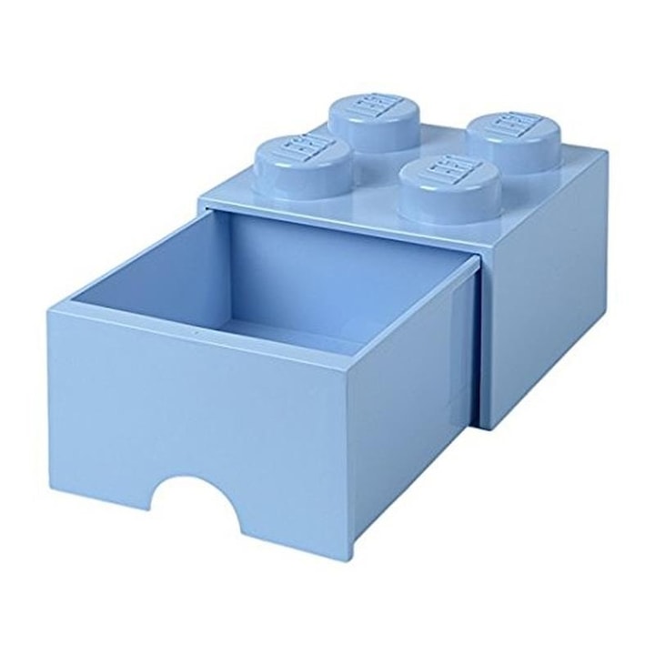 Recipient depozitare Szuflada klocek LEGO® z 4 wypustkami (Light Royal Blue)