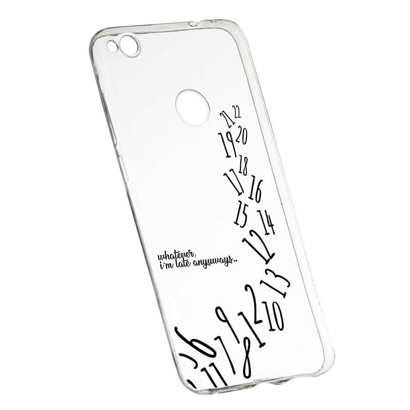 Husa Silicon, Transparent, Slim, Whatever I'm Late, 141, Huawei P9 Lite 2017