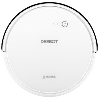 Robot de aspirare Ecovacs Deebot 605, App, Mod Max, Curatare umeda si uscata, Smart Motion, Anti-Collision, Telecomanda, Alb Robot de aspirare Ecovacs Deebot 605, App, Mod Max, Curatare umeda si uscata, Smart Motion, Anti-Collision, Telecomanda, Alb