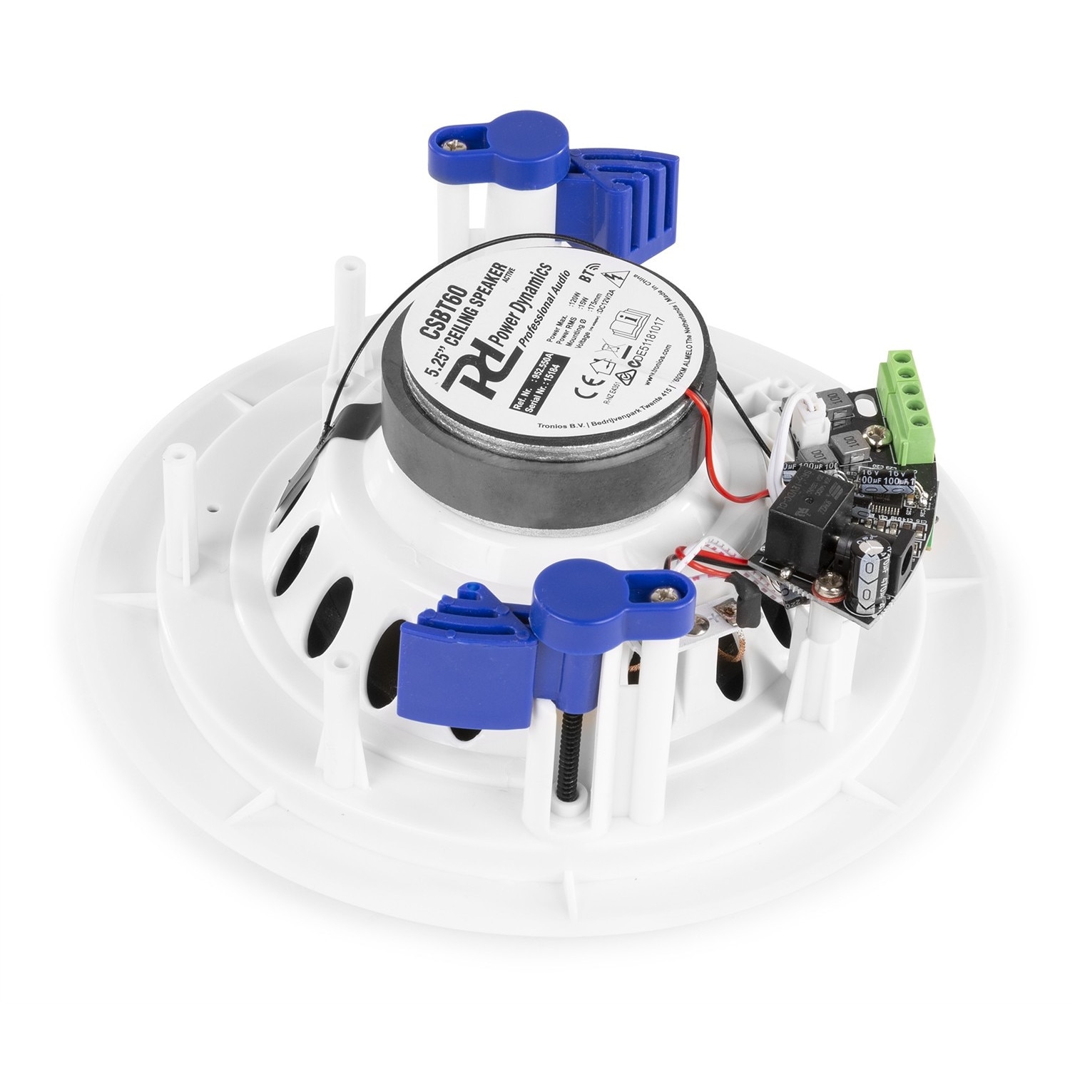 Set difuzoare de tavan amplificate, Bluetooth, 5.25", 30W RMS, 8ohm, Power Dynamics CSBT60