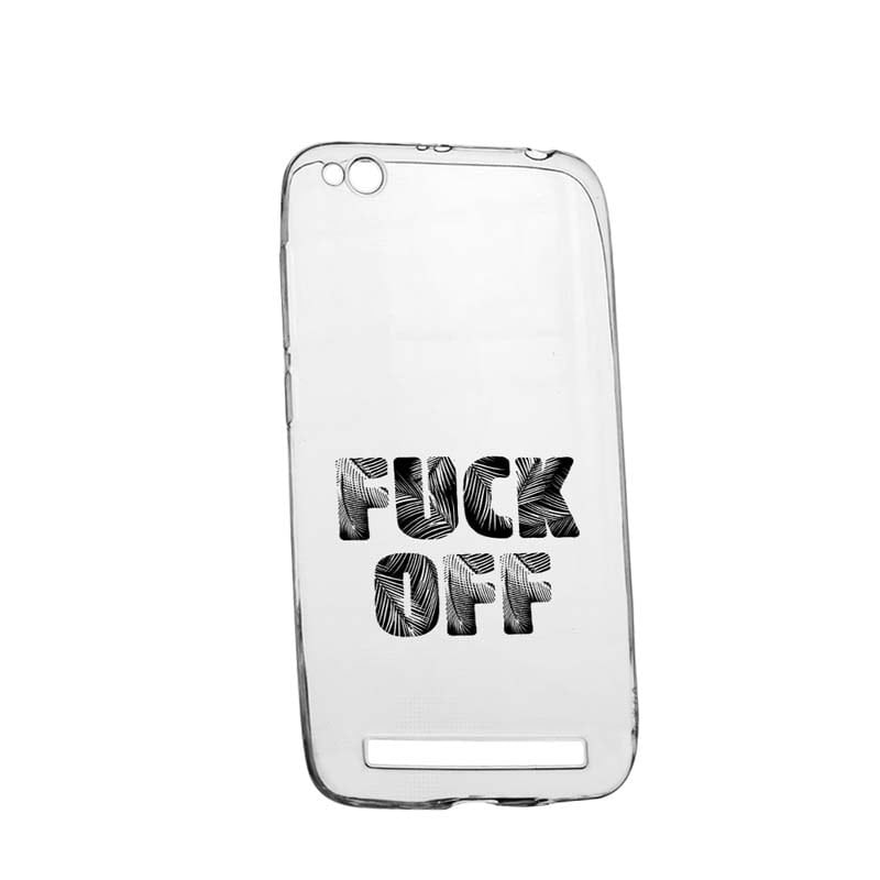 Husa Silicon, Transparent, Slim, Fu**Off, 139, Xiaomi Redmi 5A