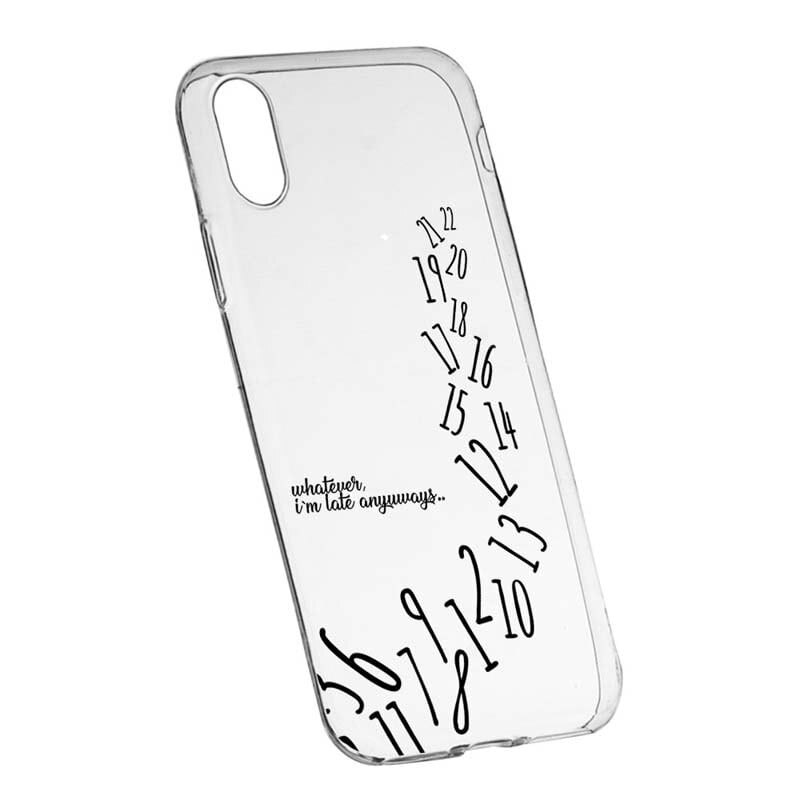 Husa Silicon, Transparent, Slim, Whatever I'm Late, 141, HTC Desire 12