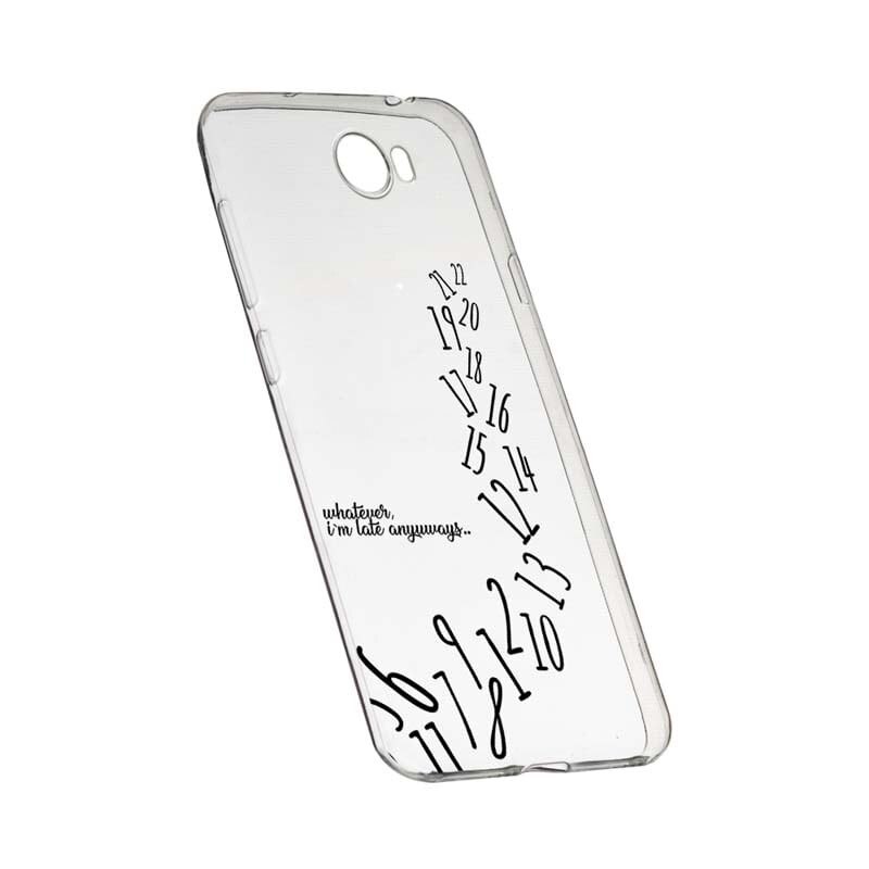 Husa Silicon, Transparent, Slim, Whatever I'm Late, 141, Huawei Y7 / Enjoy 7 Plus / Nova Lite Plus 2017