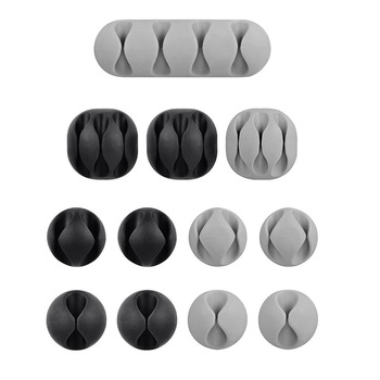 Set de 12 clipsuri Avantree CLIP-02, pentru organizarea cablurilor, Negru/Gri Set de 12 clipsuri Avantree CLIP-02, pentru organizarea cablurilor, Negru/Gri
