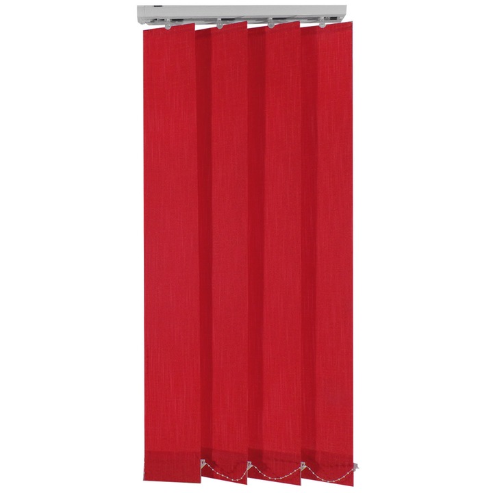 Jaluzele verticale 127mm, L100 x H130 cm, material Shant 16, Rosu