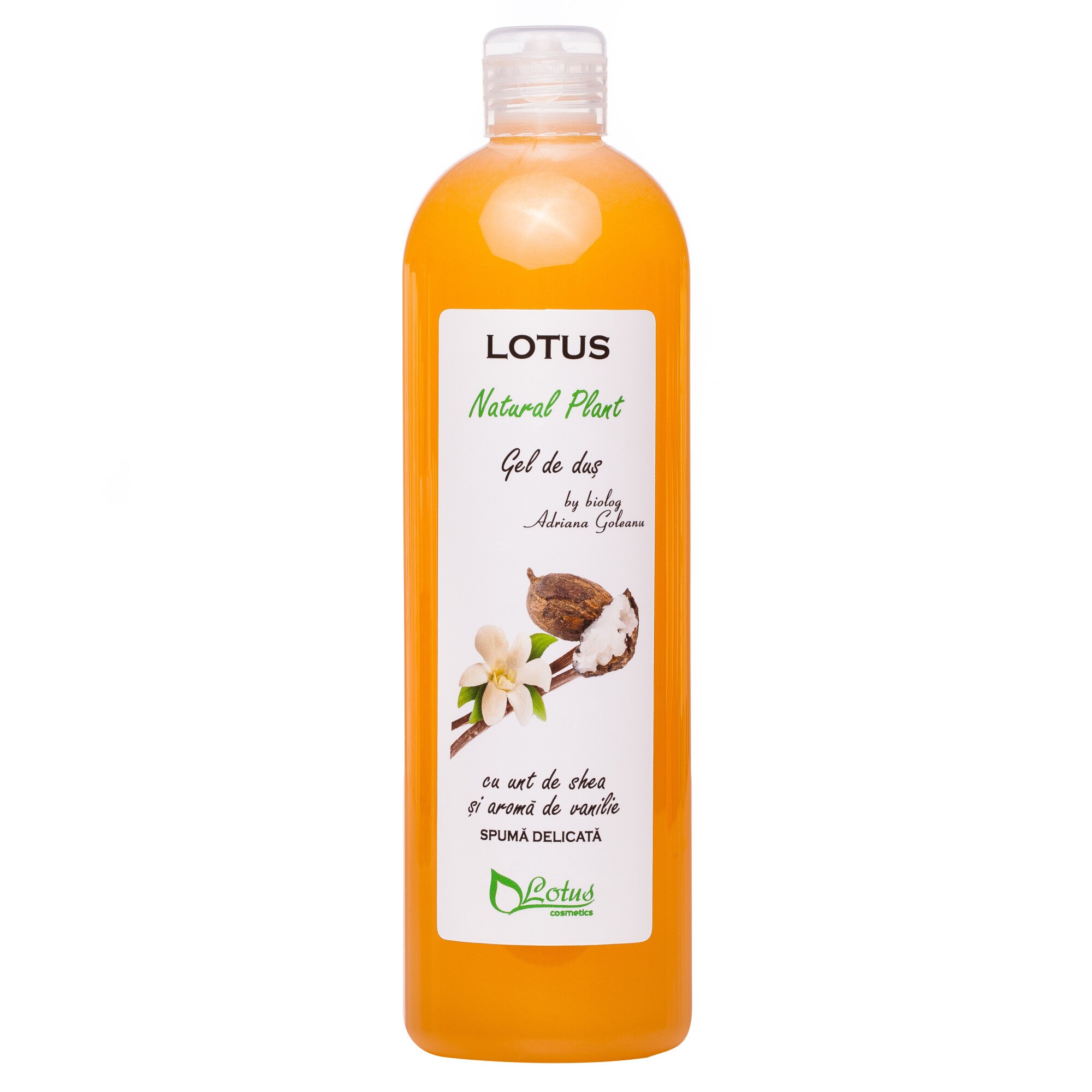 Lotus natural Plant Gel de dus cu unt de shea si aroma de vanilie 500ml