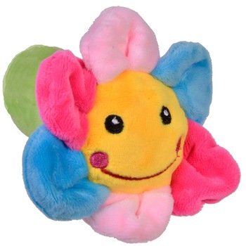 Jucarie de plus zornaitoare in forma de Floare, Multicolor Jucarie de plus zornaitoare in forma de Floare, Multicolor