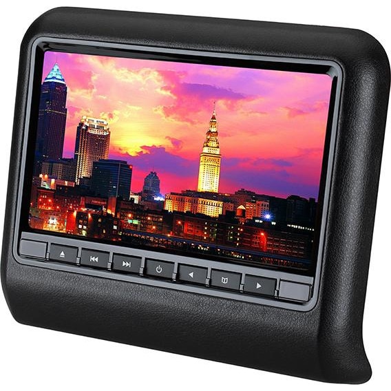 Set DVD + 2 MONITOARE pentru tetiere cu TouchScreen ,USB, CARD, TELECOMANDA , Culoare : Negre