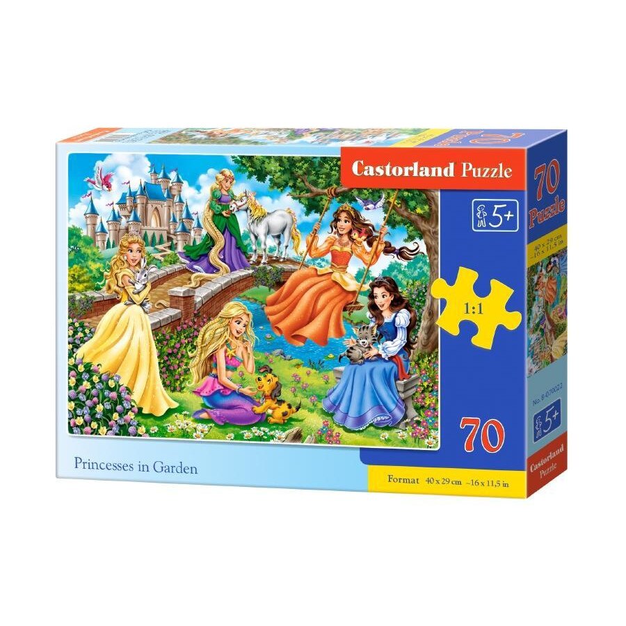 Puzzle cu 70 de piese Printese in gradina 70022, Castorland