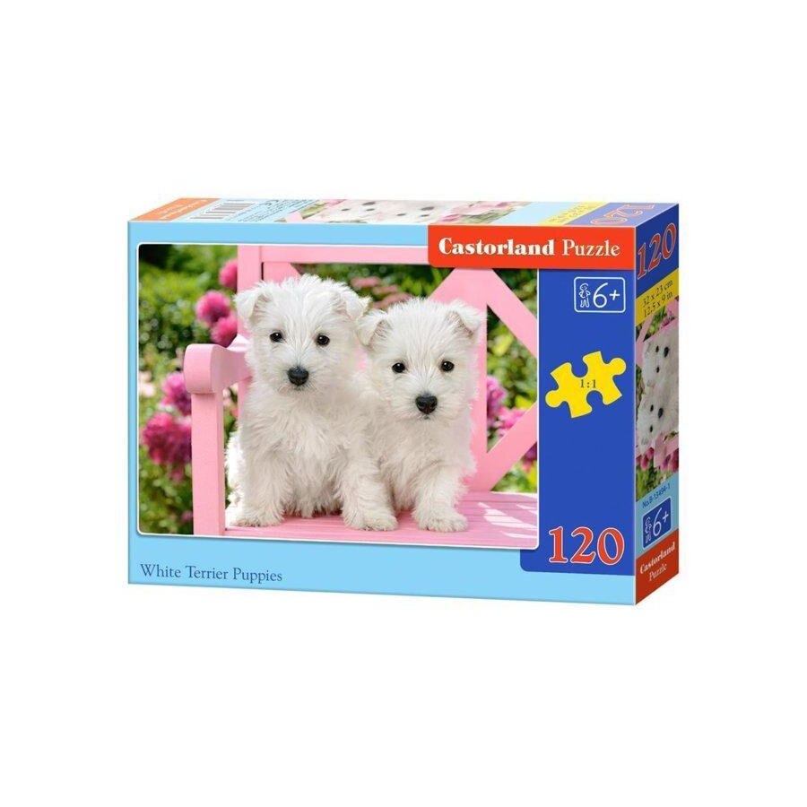Puzzle cu 120 de piese Catelusi Terrier 13494, Castorland