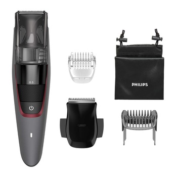 Aparat de tuns barba cu aspirare Philips Seria 7000 BT7510, lame metalice, 20 trepte, functionare 100 minute, LED, Gri Aparat de tuns barba cu aspirare Philips Seria 7000 BT7510, lame metalice, 20 trepte, functionare 100 minute, LED, Gri