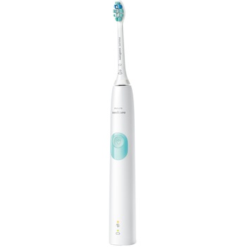 Periuta electrica sonica Philips Sonicare ProtectiveClean HX6807/04, 62000 miscari/minut, 1 mod de curatare, 2 intensitati, senzor presiune, functie BrushSync, 1 cap de periere, Alb/Verde Periuta electrica sonica Philips Sonicare ProtectiveClean HX6807/04, 62000 miscari/minut, 1 mod de curatare, 2 intensitati, senzor presiune, functie BrushSync, 1 cap de periere, Alb/Verde