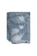 Pantaloni scurti din denim, netiviti, cu aspect uzat, de dama, Stradivarius, Albastru deschis