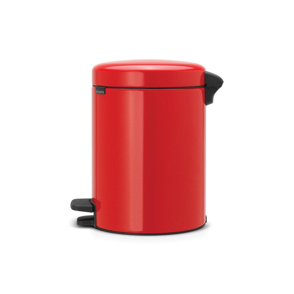 Cos de gunoi inox cu pedala NewIcon, Passion Red, 5 l